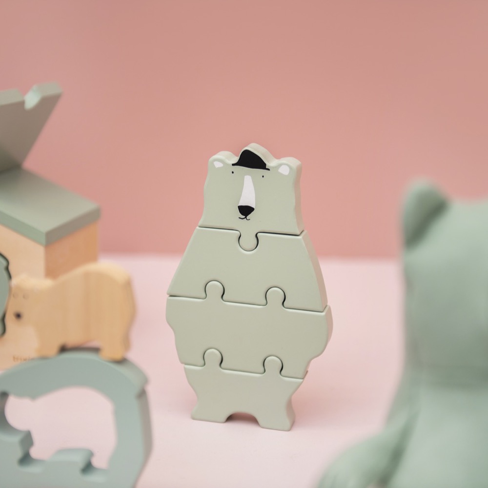Puzzle formes animaux en bois - Mr. Polar Bear